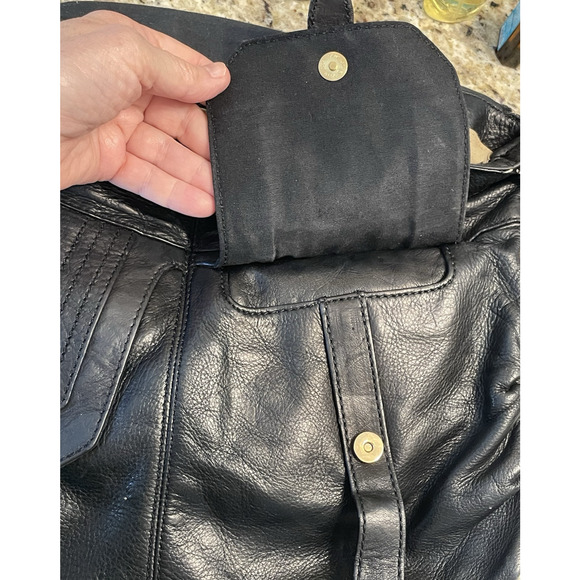 The Sak Black Leather Shoulder Bag‎ Hobo Boho Handbag - Picture 5 of 9